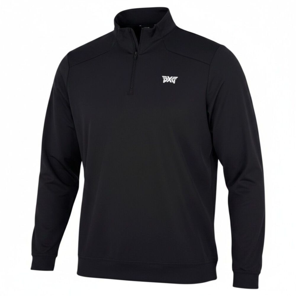 PXG Parsons Xtreme Golf Men's Crux Performance Quarter Zip Pullover Black Medium